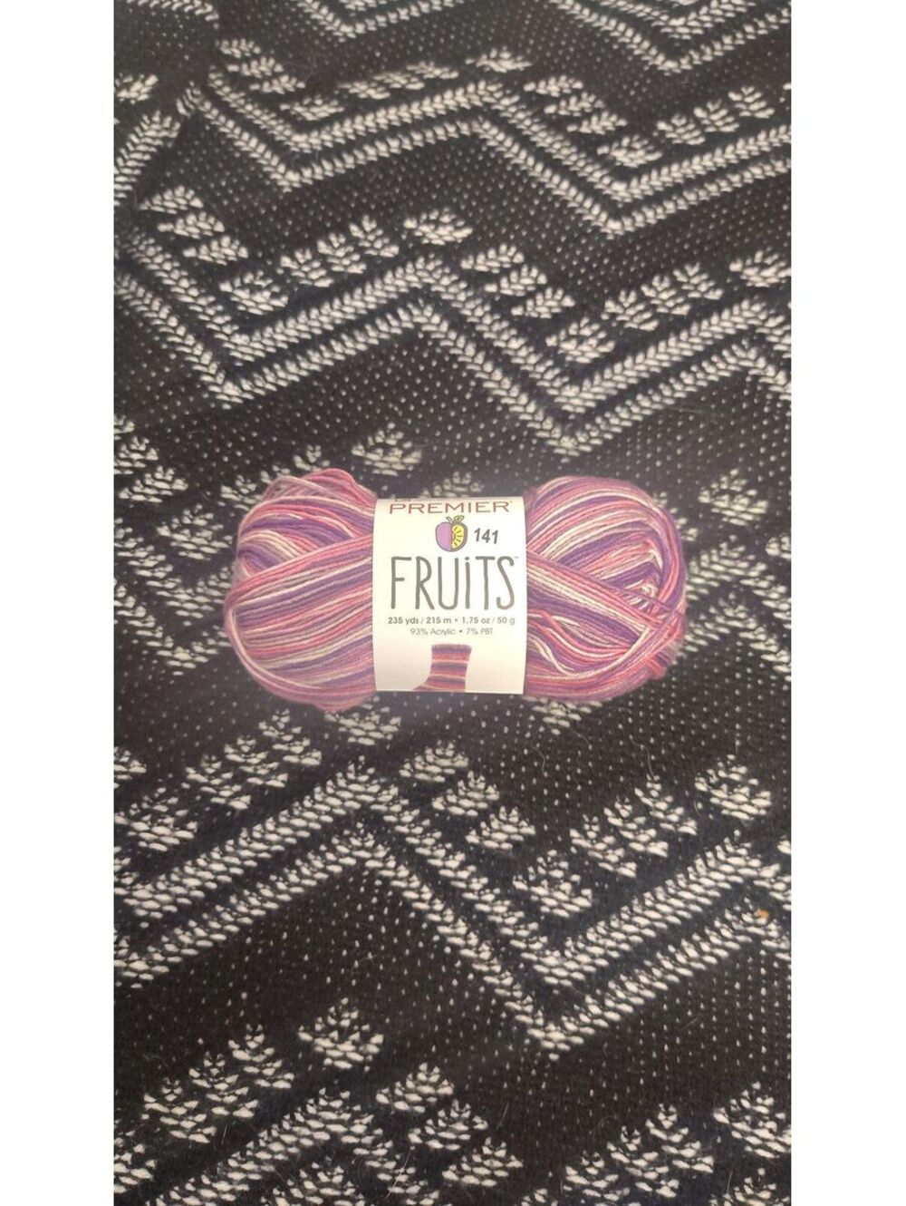 Premier Fruits Yarn Plum Self-Striping Super Fine 1 235 Yards Sock Yarn